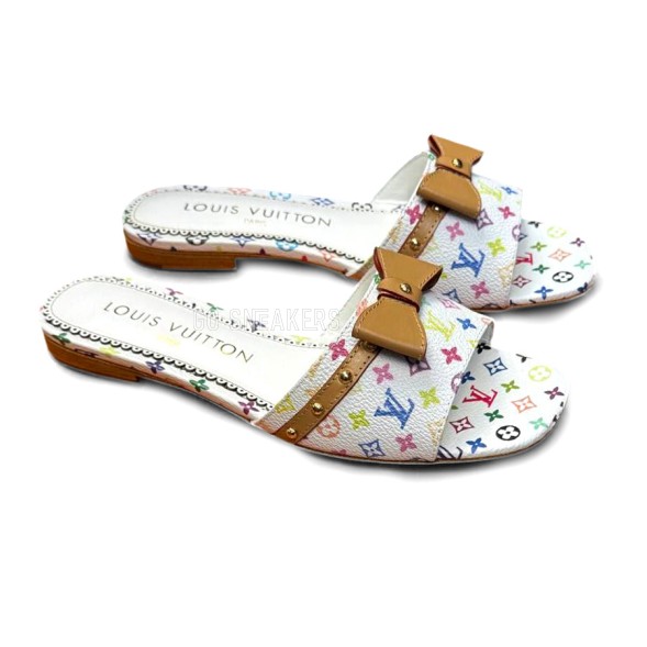 Женские шлепанцы Louis Vuitton Flip-flop White/Multicolor