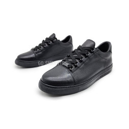 Balenciaga Leather Sneakers Full Black