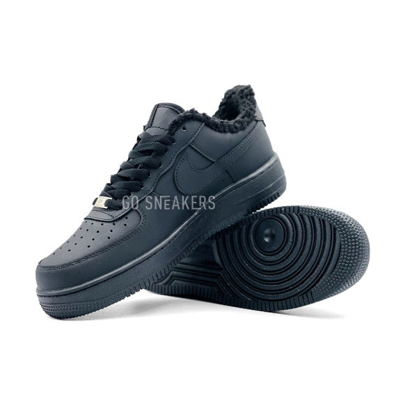 Унисекс зимние кроссовки Nike Air Force 1 Full Black Winter