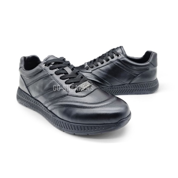 Унисекс кроссовки Hugo Boss Leather Black