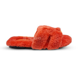 Hermes Flip-flops Wool Orange