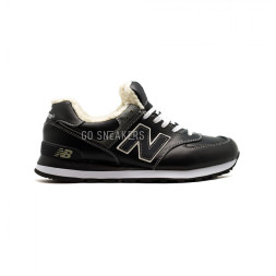 New Balance Мужские 574 Leather Black