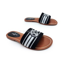 Louis Vuitton Flip-flops Low Textile White/Black