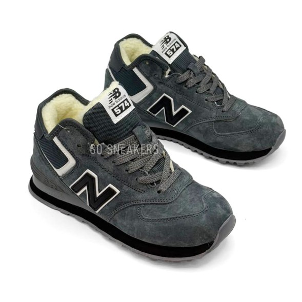 Женские зимние кроссовки New Balance 574 Winter Dark Grey