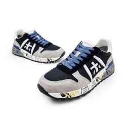 Premiata 483 Textile/Suede White/Black
