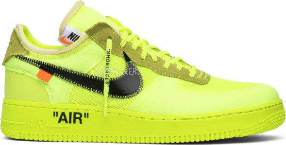 Унисекс кроссовки Nike Off-White x Air Force 1 Low &amp;#039;Volt&amp;#039;