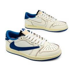 Travis Scott x Fragment x Nike Air Jordan 1 Low OG White/Blue