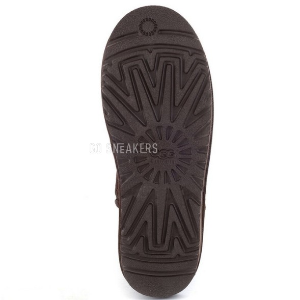 Женские мини угги на молнии Mini Zip Metallic Chocolate