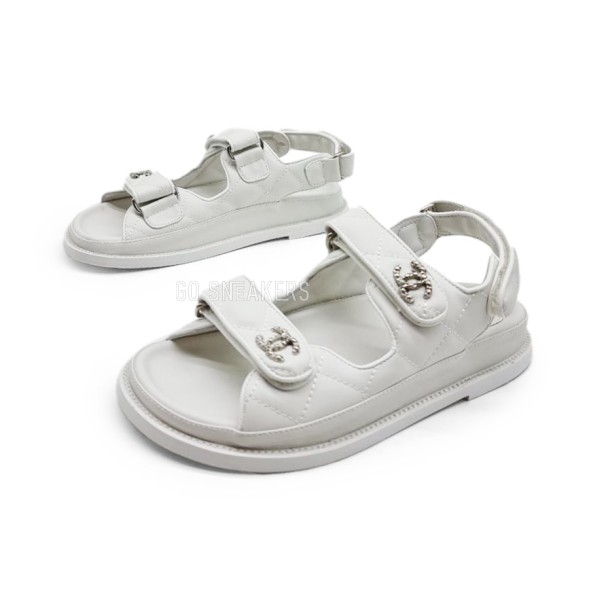 Женские босоножки Chanel Sandals Leaher White