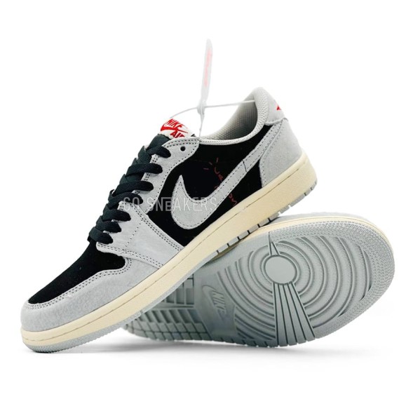Мужские кроссовки Nike Air Jordan Low Travis Scott Man Light Grey