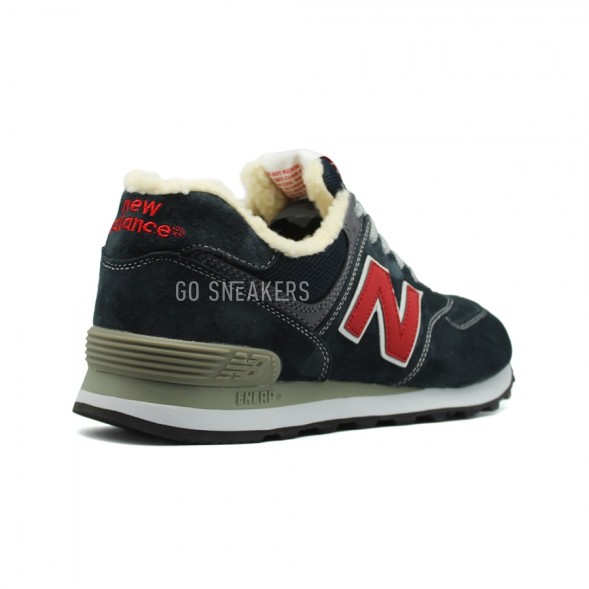Женские зимние кроссовки New Balance 574 Navy-Red